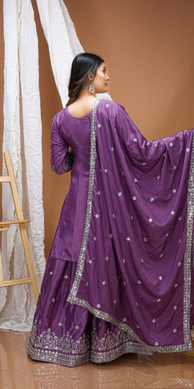 FE 127 Purple Natural Crep Salwar Suit Brown with Embroidery Work. Exclusive Offer ₹2449. Delivery 4-6 Working Days. Shop now. | Jump Suits, Straight Suits, Casual Suits, Creative suits, Designer Suits, Palazzo Suits, Party Wear Suits, Patiala Suits, Salwar suit