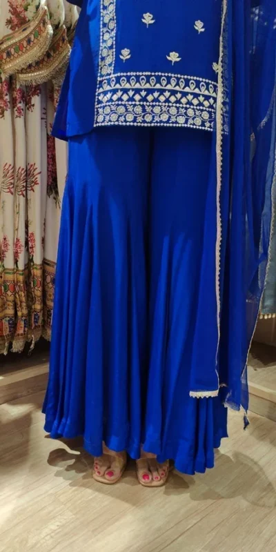 KD 1574 Royal Blue Color Faux Georgette Salwar Suit with Embroidery Work. Best Price ₹1949. Delivery 4-6 Working Days. Shop now. | Jump Suits, Straight Suits, Casual Suits, Creative suits, Designer Suits, Palazzo Suits, Party Wear Suits, Patiala Suits, Salwar suit