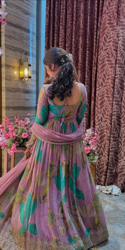 Perfect for Wedding, Party, Durga Puja, Diwali, Anniversary – ZB 5054 Pink Pink Fox Georgette Gown. Now at just ₹2149. Delivery 4-6 Working Days. Shop now. | Bollywood Gowns, Creative Gowns, Designer Gowns, Embroidered Gowns, Gowns, Party Wear Gowns