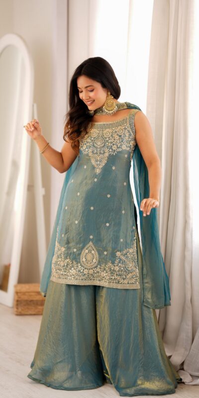 KB 306 Blue Fendy Silk Salwar Suit with Mirror Work & Embroidery Work. Best Price ₹1999. Delivery 4-6 Working Days. Shop now. | Jump Suits, Straight Suits, Casual Suits, Creative suits, Designer Suits, Palazzo Suits, Party Wear Suits, Patiala Suits, Salwar suit