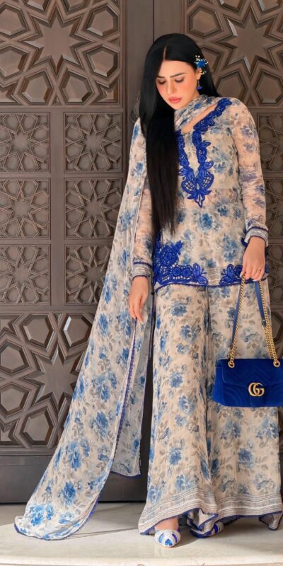 SRK 5352 Cream Faux Georgette Salwar Suit with Designer Work. Affordable Price ₹2049. Delivery 4-6 Working Days. Shop now. | Jump Suits, Straight Suits, Casual Suits, Creative suits, Designer Suits, Palazzo Suits, Party Wear Suits, Patiala Suits, Salwar suit