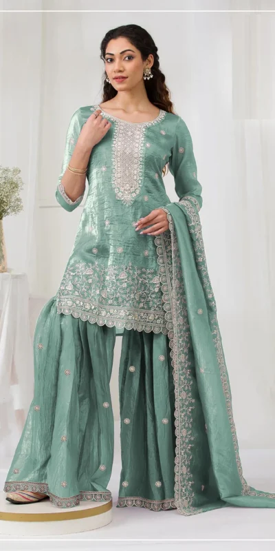 FC 3103 Sea Green Fancy Gold Crush Salwar Suit Perfect for Wedding, Party, Haldi, Onam, Festival Celebrations – . Get it for ₹2549. Delivery 4-6 Work | Jump Suits, Straight Suits, Casual Suits, Creative suits, Designer Suits, Palazzo Suits, Party Wear Suits, Patiala Suits, Salwar suit