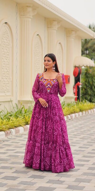Ram 119 Pink Faux Georgette Gown with Mirror Work. Wedding, Party, Festive, Events Special Price ₹1899. Delivery 4-6 Working Days. Shop now. | Bollywood Gowns, Creative Gowns, Designer Gowns, Embroidered Gowns, Gowns, Party Wear Gowns