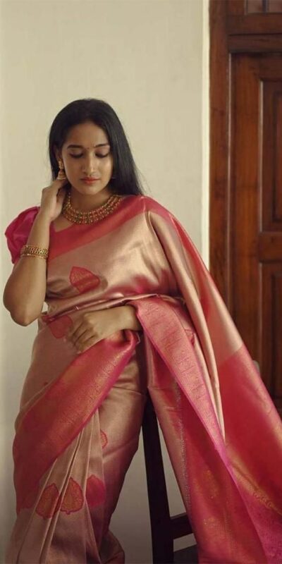 KP 5025 Pink in Soft Lichi Silk Jacquard Work Designer Work Saree . Exclusive Offer ₹1449. Delivery 4-6 Working Days. Shop now. | Bollywood Sarees, Creative Sarees, Designer Sarees, Embroidered Sarees, Ethnic Saree, Modern Digital sarees, Party Wear Sarees, Sarees