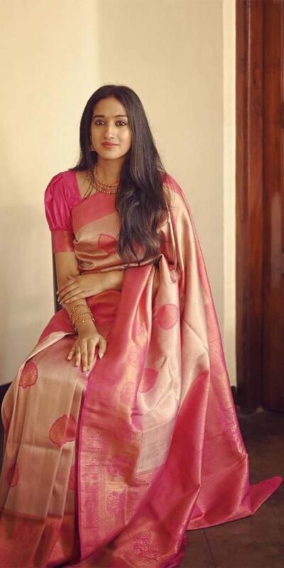 KP 5025 Pink in Soft Lichi Silk Jacquard Work Designer Work Saree . Exclusive Offer ₹1449. Delivery 4-6 Working Days. Shop now. | Bollywood Sarees, Creative Sarees, Designer Sarees, Embroidered Sarees, Ethnic Saree, Modern Digital sarees, Party Wear Sarees, Sarees