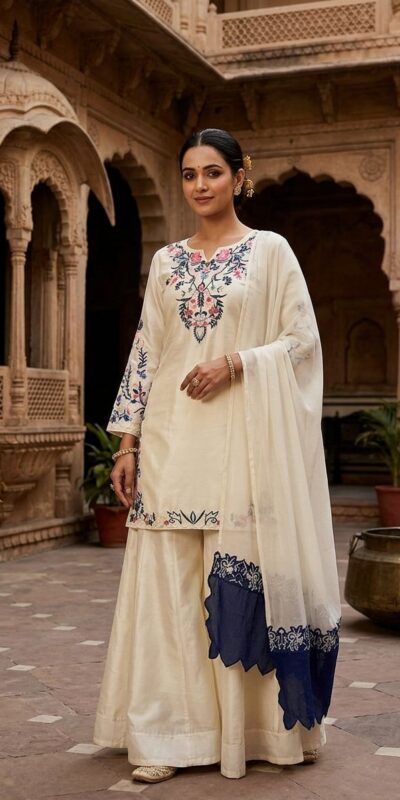 LG 2113 Off Whit eCrape Silk with Embroidery Work Salwar Suit . Introductory Price ₹2049. Delivery 4-6 Working Days. Shop now. | Jump Suits, Straight Suits, Casual Suits, Creative suits, Designer Suits, Palazzo Suits, Party Wear Suits, Patiala Suits, Salwar suit