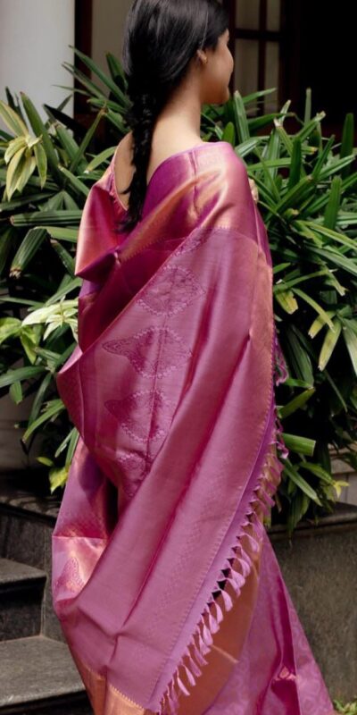 KPR 301 Pink in Soft Lichi Silk Jacquard Work Designer Work Saree . Exclusive Offer ₹1349. Delivery 4-6 Working Days. Shop now. | Bollywood Sarees, Creative Sarees, Designer Sarees, Embroidered Sarees, Ethnic Saree, Modern Digital sarees, Party Wear Sarees, Sarees