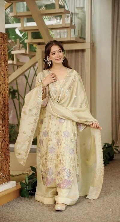 RTC 6030 Cream Vichitra Silk Salwar Suit with Embroidery Work. Wedding, Party, Festive, Events, Grab it for ₹2649. Delivery 4-6 Working Days. Shop now. | Jump Suits, Straight Suits, Casual Suits, Creative suits, Designer Suits, Palazzo Suits, Party Wear Suits, Patiala Suits, Salwar suit