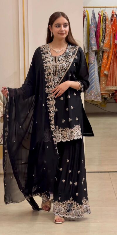 RTC 6031 Black Faux Georgette Salwar Suit Perfect for Wedding, Party, Family Gatherings, Sangeet, Housewarming – . Affordable Price ₹2049. Days | Jump Suits, Straight Suits, Casual Suits, Creative suits, Designer Suits, Palazzo Suits, Party Wear Suits, Patiala Suits, Salwar suit