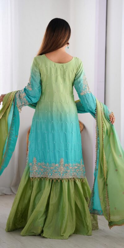 KD 1498 Green Color Chinon Silk Designer Work Salwar Suit in Get it for ₹2499. Delivery 4-6 Working Days. Online Shop now. | Jump Suits, Straight Suits, Casual Suits, Creative suits, Designer Suits, Palazzo Suits, Party Wear Suits, Patiala Suits, Salwar suit
