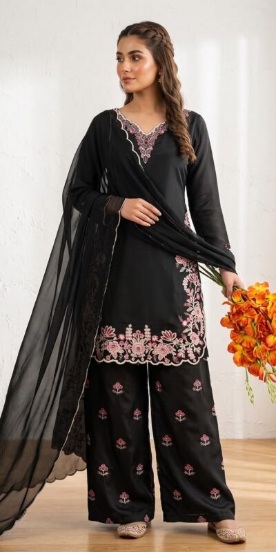 ND 5067 Black Vichitra Silk Salwar Suit with Embroidery Work. Wedding, Party, Festive, Events, Grab it for ₹2399. Delivery 4-6 Working Days. Shop now. | Jump Suits, Straight Suits, Casual Suits, Creative suits, Designer Suits, Palazzo Suits, Party Wear Suits, Patiala Suits, Salwar suit