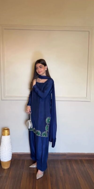 KD 1620 Blue American Silk Salwar Suit Perfect for Wedding, Party, Onam, Family Gatherings, Baisakhi – . Affordable Price ₹1849. Delivery 4-6 Working Days | Jump Suits, Straight Suits, Casual Suits, Creative suits, Designer Suits, Palazzo Suits, Party Wear Suits, Patiala Suits, Salwar suit