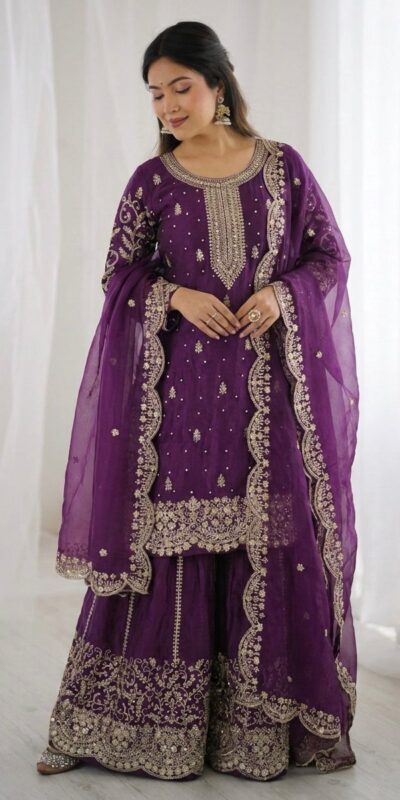 ZSR 3167 Purple Fendy Silk Salwar Suitwith Embroidery Work & Lace Work. Now at just ₹2149. Delivery 4-6 Working Days. Shop now. | Jump Suits, Straight Suits, Casual Suits, Creative suits, Designer Suits, Palazzo Suits, Party Wear Suits, Patiala Suits, Salwar suit