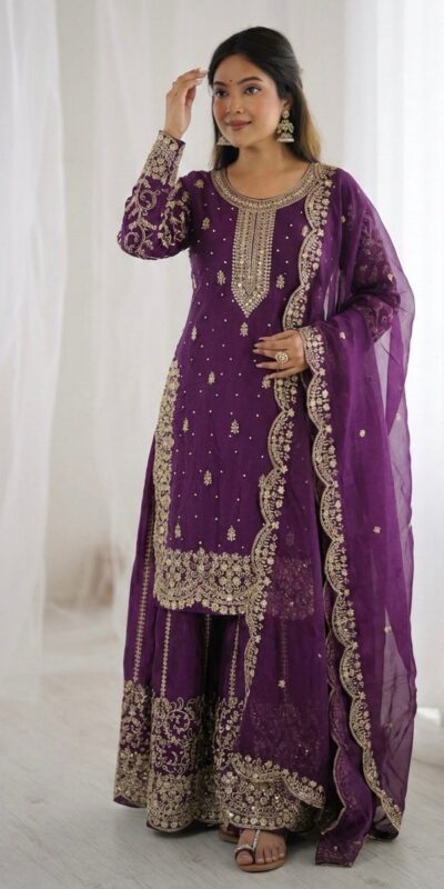 ZSR 3167 Purple Fendy Silk Salwar Suitwith Embroidery Work & Lace Work. Now at just ₹2149. Delivery 4-6 Working Days. Shop now. | Jump Suits, Straight Suits, Casual Suits, Creative suits, Designer Suits, Palazzo Suits, Party Wear Suits, Patiala Suits, Salwar suit