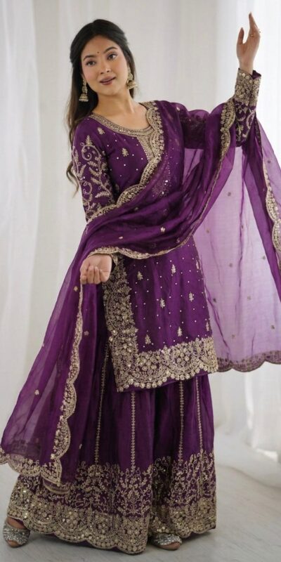 ZSR 3167 Purple Fendy Silk Salwar Suitwith Embroidery Work & Lace Work. Now at just ₹2149. Delivery 4-6 Working Days. Shop now. | Jump Suits, Straight Suits, Casual Suits, Creative suits, Designer Suits, Palazzo Suits, Party Wear Suits, Patiala Suits, Salwar suit