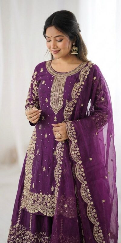 ZSR 3167 Purple Fendy Silk Salwar Suitwith Embroidery Work & Lace Work. Now at just ₹2149. Delivery 4-6 Working Days. Shop now. | Jump Suits, Straight Suits, Casual Suits, Creative suits, Designer Suits, Palazzo Suits, Party Wear Suits, Patiala Suits, Salwar suit