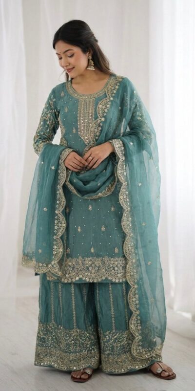 ZSR 3167 Sea Green Fendy Silk Salwar Suitwith Embroidery Work & Lace Work. Now at just ₹2149. Delivery 4-6 Working Days. Shop now. | Jump Suits, Straight Suits, Casual Suits, Creative suits, Designer Suits, Palazzo Suits, Party Wear Suits, Patiala Suits, Salwar suit