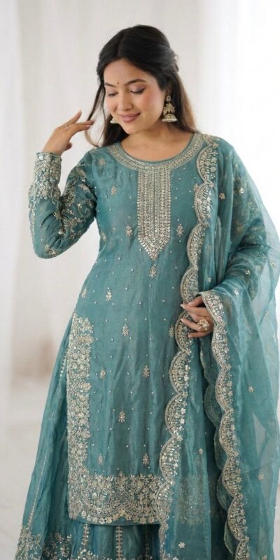 ZSR 3167 Sea Green Fendy Silk Salwar Suitwith Embroidery Work & Lace Work. Now at just ₹2149. Delivery 4-6 Working Days. Shop now. | Jump Suits, Straight Suits, Casual Suits, Creative suits, Designer Suits, Palazzo Suits, Party Wear Suits, Patiala Suits, Salwar suit