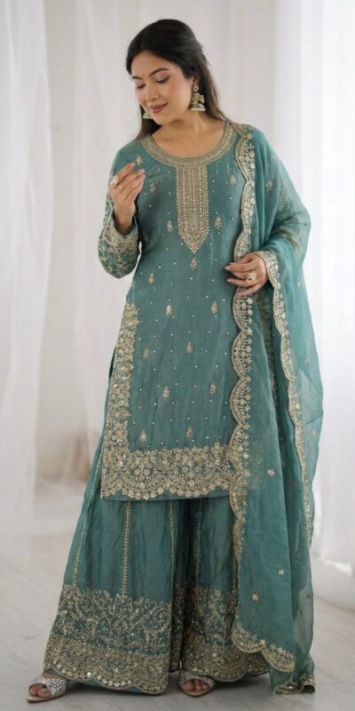ZSR 3167 Sea Green Fendy Silk Salwar Suitwith Embroidery Work & Lace Work. Now at just ₹2149. Delivery 4-6 Working Days. Shop now. | Jump Suits, Straight Suits, Casual Suits, Creative suits, Designer Suits, Palazzo Suits, Party Wear Suits, Patiala Suits, Salwar suit