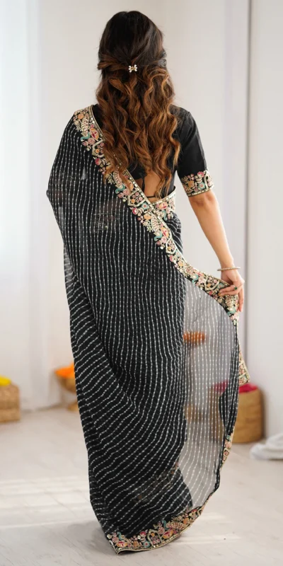 SP 79 Black Faux Georgette Saree Perfect for Wedding, Party, Lohri, Engagement, Baby Shower – . Now at just ₹1999. Delivery 4-6 Working Days. Shop now | Bollywood Sarees, Creative Sarees, Designer Sarees, Embroidered Sarees, Ethnic Saree, Modern Digital sarees, Party Wear Sarees, Sarees