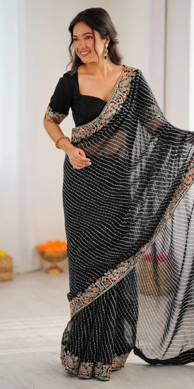 SP 79 Black Faux Georgette Saree Perfect for Wedding, Party, Lohri, Engagement, Baby Shower – . Now at just ₹1999. Delivery 4-6 Working Days. Shop now | Bollywood Sarees, Creative Sarees, Designer Sarees, Embroidered Sarees, Ethnic Saree, Modern Digital sarees, Party Wear Sarees, Sarees