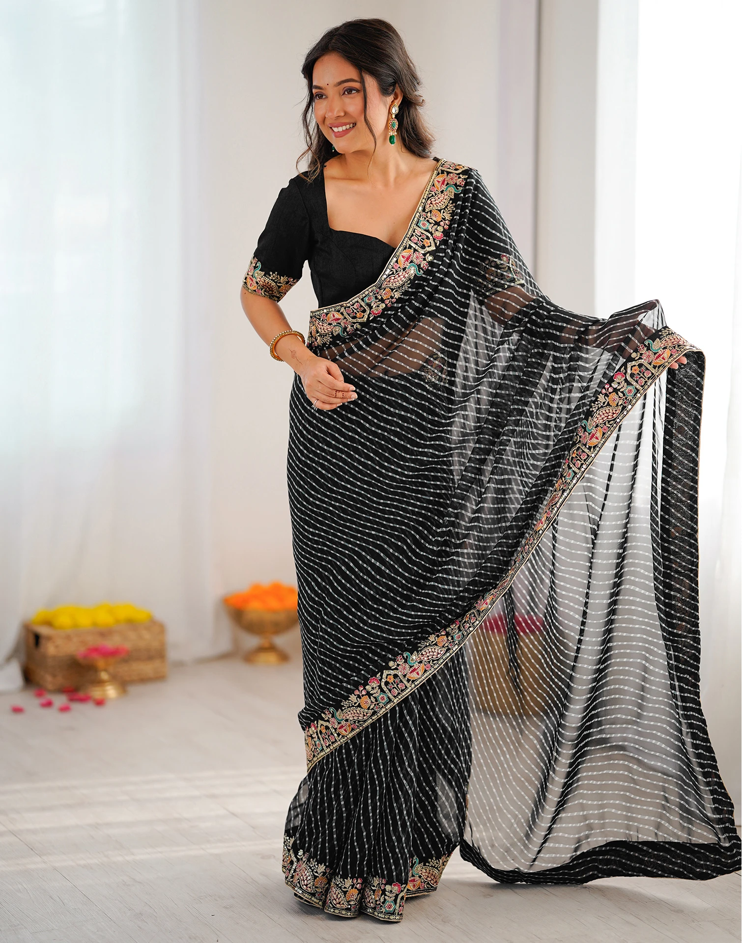SP 79 Black Faux Georgette Saree Perfect for Wedding, Party, Lohri, Engagement, Baby Shower – . Now at just ₹1999. Delivery 4-6 Working Days. Shop now | Bollywood Sarees, Creative Sarees, Designer Sarees, Embroidered Sarees, Ethnic Saree, Modern Digital sarees, Party Wear Sarees, Sarees