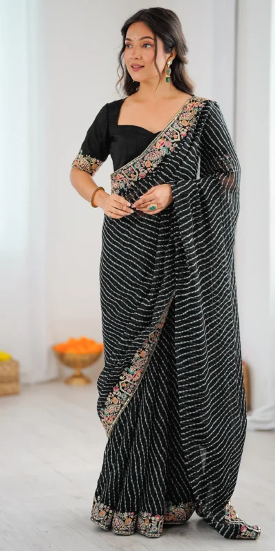 SP 79 Black Faux Georgette Saree Perfect for Wedding, Party, Lohri, Engagement, Baby Shower – . Now at just ₹1999. Delivery 4-6 Working Days. Shop now | Bollywood Sarees, Creative Sarees, Designer Sarees, Embroidered Sarees, Ethnic Saree, Modern Digital sarees, Party Wear Sarees, Sarees