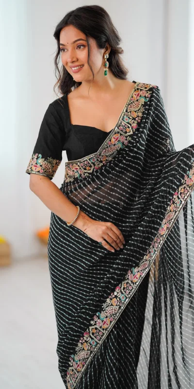 SP 79 Black Faux Georgette Saree Perfect for Wedding, Party, Lohri, Engagement, Baby Shower – . Now at just ₹1999. Delivery 4-6 Working Days. Shop now | Bollywood Sarees, Creative Sarees, Designer Sarees, Embroidered Sarees, Ethnic Saree, Modern Digital sarees, Party Wear Sarees, Sarees