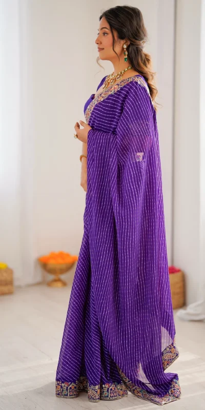 SP 79 Purple Faux Georgette Saree Perfect for Wedding, Party, Lohri, Engagement, Baby Shower – . Now at just ₹1999. Delivery 4-6 Working Days. Shop now | Bollywood Sarees, Creative Sarees, Designer Sarees, Embroidered Sarees, Ethnic Saree, Modern Digital sarees, Party Wear Sarees, Sarees