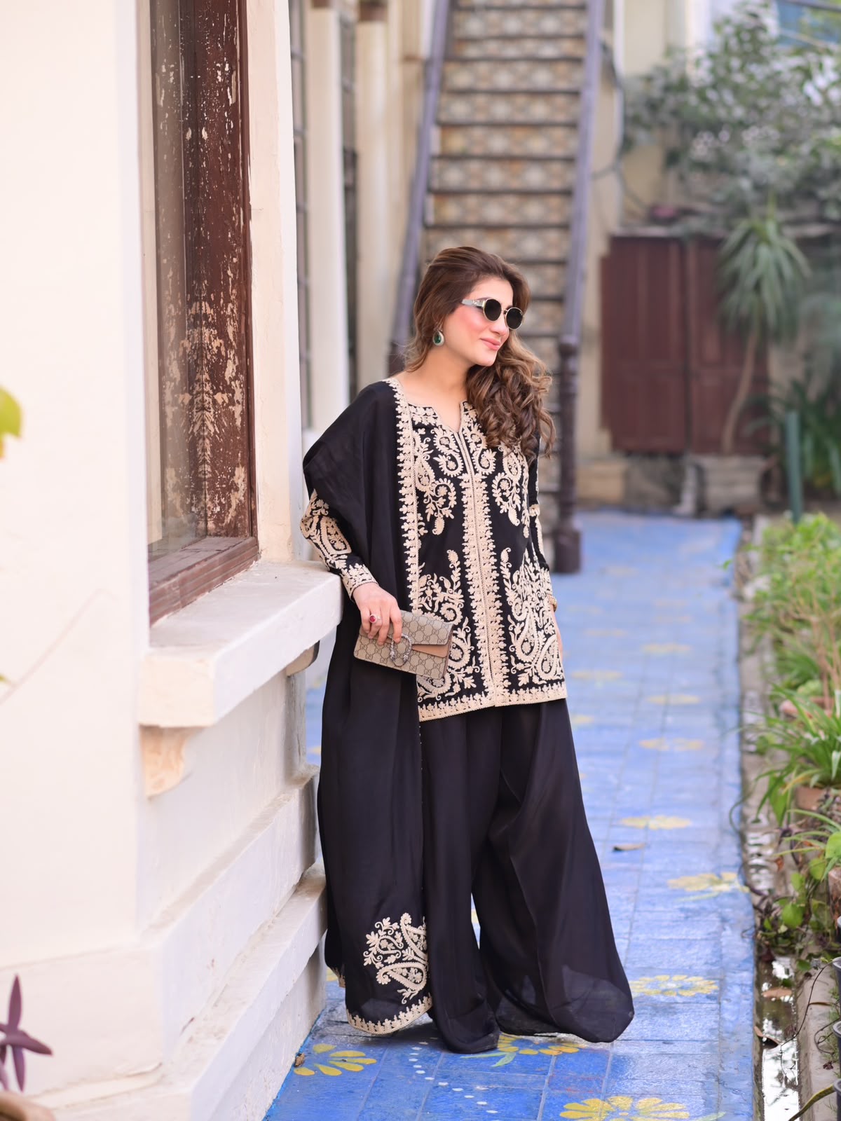 KD 1631 Black Black Faux Georgette Salwar Suit with Embroidery Work. Get it for ₹2099. Delivery 4-6 Working Days. Shop now. | Jump Suits, Straight Suits, Casual Suits, Creative suits, Designer Suits, Palazzo Suits, Party Wear Suits, Patiala Suits, Salwar suit