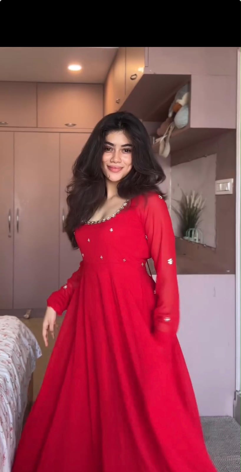 ZB 5074 Red Faux Georgette Gown Perfect for Wedding, Party, Raksha Bandhan, Temple Visit, Onam – . Get it for ₹1899. Delivery 4-6 Working Days. Shop now | Bollywood Gowns, Creative Gowns, Designer Gowns, Embroidered Gowns, Gowns, Party Wear Gowns