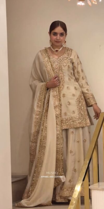 AD 236 Cream Color Chinon Silk Salwar Suit with Embroidery Work. Online Get it for ₹2149. Delivery 4-6 Working Days. Shop now. | Jump Suits, Straight Suits, Casual Suits, Creative suits, Designer Suits, Palazzo Suits, Party Wear Suits, Patiala Suits, Salwar suit