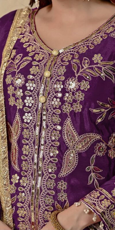 MD 3055 Wine Color Chinon Silk Salwar Suit with Embroidery Work. Online Get it for ₹2149. Delivery 4-6 Working Days. Shop now. | Jump Suits, Straight Suits, Casual Suits, Creative suits, Designer Suits, Palazzo Suits, Party Wear Suits, Patiala Suits, Salwar suit