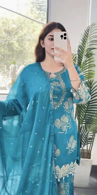 NSR 900 Sky Blue Faux Georgette Salwar Suit with Sequins Work & Embroidery Work. Now at just ₹2150. Delivery 4-6 Working Days. Shop now. | Jump Suits, Casual Suits, Creative suits, Designer Suits, Palazzo Suits, Party Wear Suits, Patiala Suits, Salwar suit