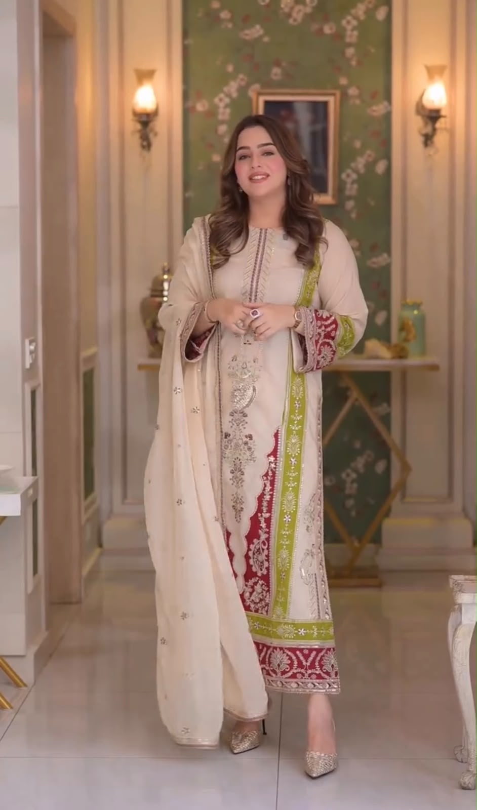AD 238 Cream Roman Silk Salwar Suit Perfect for Wedding, Party, Lohri, Onam, Reception – . Grab it for ₹2399. Delivery 4-6 Working Days. Shop now. | Jump Suits, Straight Suits, Casual Suits, Creative suits, Designer Suits, Palazzo Suits, Party Wear Suits, Patiala Suits, Salwar suit