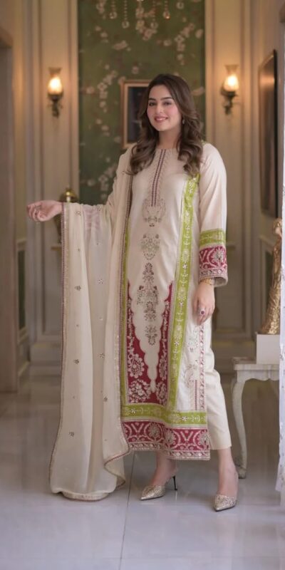 AD 238 Cream Roman Silk Salwar Suit Perfect for Wedding, Party, Lohri, Onam, Reception – . Grab it for ₹2399. Delivery 4-6 Working Days. Shop now. | Jump Suits, Straight Suits, Casual Suits, Creative suits, Designer Suits, Palazzo Suits, Party Wear Suits, Patiala Suits, Salwar suit
