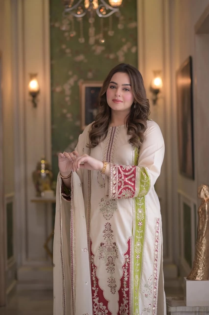 AD 238 Cream Roman Silk Salwar Suit Perfect for Wedding, Party, Lohri, Onam, Reception – . Grab it for ₹2399. Delivery 4-6 Working Days. Shop now. | Jump Suits, Straight Suits, Casual Suits, Creative suits, Designer Suits, Palazzo Suits, Party Wear Suits, Patiala Suits, Salwar suit