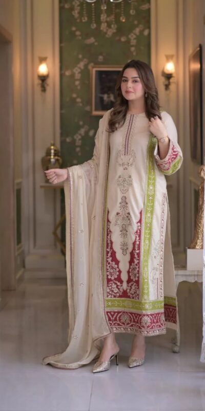 AD 238 Cream Roman Silk Salwar Suit Perfect for Wedding, Party, Lohri, Onam, Reception – . Grab it for ₹2399. Delivery 4-6 Working Days. Shop now. | Jump Suits, Straight Suits, Casual Suits, Creative suits, Designer Suits, Palazzo Suits, Party Wear Suits, Patiala Suits, Salwar suit