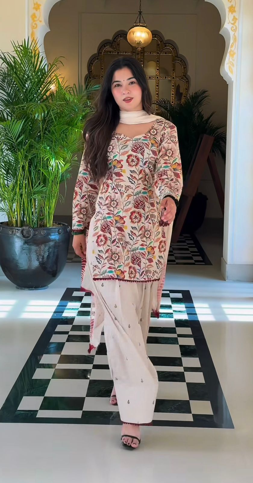 MF 532 Cream Color Cream Cambric Cotton Salwar Suit with Digital Print. Get it for ₹1999. Delivery 4-6 Working Days. Shop now. | Jump Suits, Straight Suits, Casual Suits, Creative suits, Designer Suits, Palazzo Suits, Party Wear Suits, Patiala Suits, Salwar suit