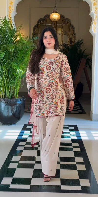 MF 532 Cream Color Cream Cambric Cotton Salwar Suit with Digital Print. Get it for ₹1999. Delivery 4-6 Working Days. Shop now. | Jump Suits, Straight Suits, Casual Suits, Creative suits, Designer Suits, Palazzo Suits, Party Wear Suits, Patiala Suits, Salwar suit