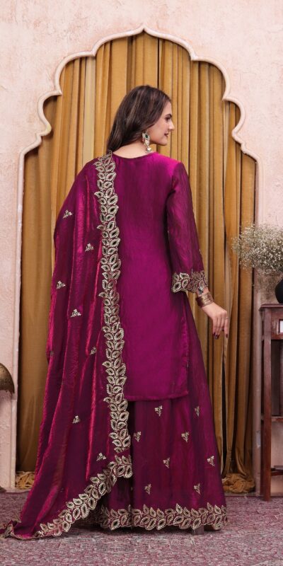 FE 141 Wine Fendy Silk Salwar Suit with Mirror Work & Embroidery Work. Best Price ₹2449. Delivery 4-6 Working Days. Shop now. | Jump Suits, Straight Suits, Casual Suits, Creative suits, Designer Suits, Palazzo Suits, Party Wear Suits, Patiala Suits, Salwar suit