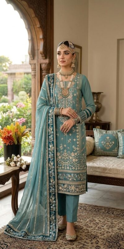 ZSR 3175 Blue Fox Georgette Salwar Suit with Embroidery Work & Sequins Work. Grab it for ₹2399. Delivery 4-6 Working Days. Shop now. | Jump Suits, Straight Suits, Casual Suits, Creative suits, Designer Suits, Palazzo Suits, Party Wear Suits, Patiala Suits, Salwar suit