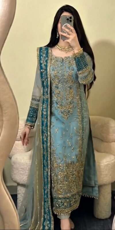 ZSR 3175 Blue Fox Georgette Salwar Suit with Embroidery Work & Sequins Work. Grab it for ₹2399. Delivery 4-6 Working Days. Shop now. | Jump Suits, Straight Suits, Casual Suits, Creative suits, Designer Suits, Palazzo Suits, Party Wear Suits, Patiala Suits, Salwar suit