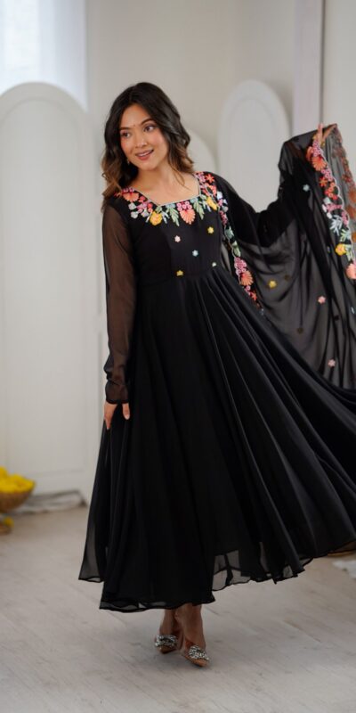 NSR 901 Black Faux Georgette Salwar Suit with Lace Work & Embroidery Work. Introductory Price ₹2099. Delivery 4-6 Working Days. Shop now. | Jump Suits, Straight Suits, Casual Suits, Creative suits, Designer Suits, Palazzo Suits, Party Wear Suits, Patiala Suits, Salwar suit