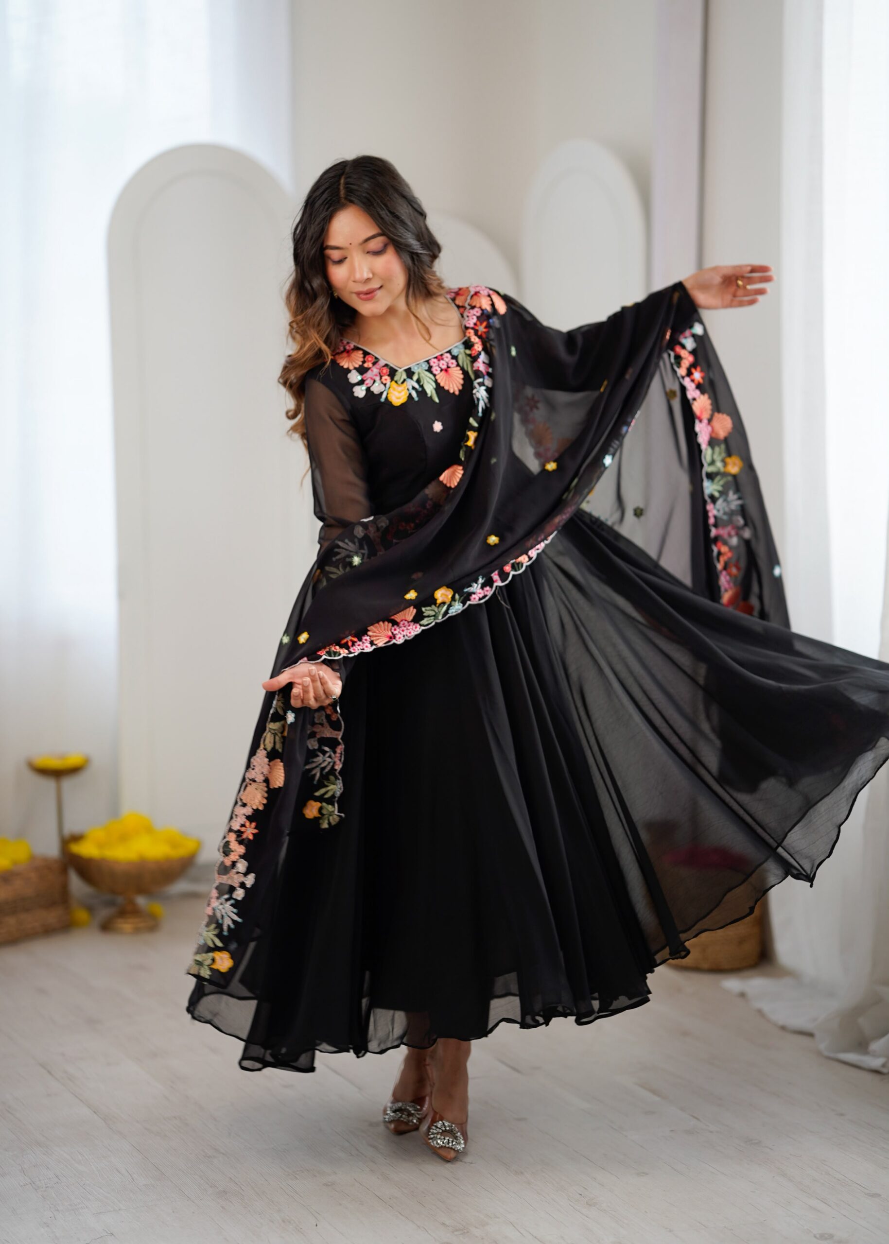 NSR 901 Black Faux Georgette Salwar Suit with Lace Work & Embroidery Work. Introductory Price ₹2099. Delivery 4-6 Working Days. Shop now. | Jump Suits, Straight Suits, Casual Suits, Creative suits, Designer Suits, Palazzo Suits, Party Wear Suits, Patiala Suits, Salwar suit