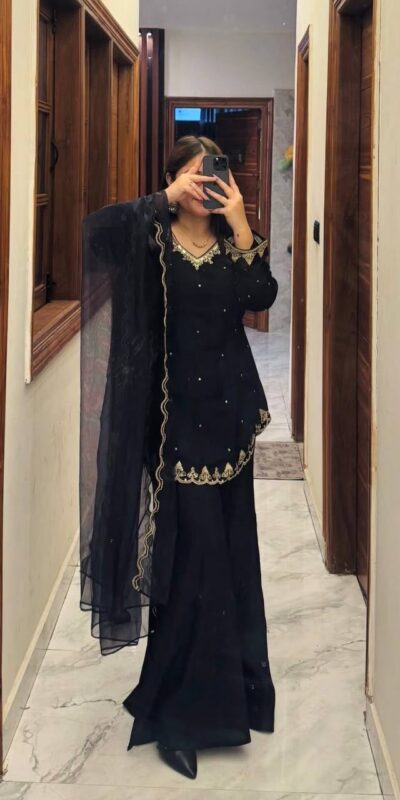 WW 1247 Black Roman Silk Salwar Suit with Embroidery Work & Sequins Work. Now at just ₹1899. Delivery 4-6 Working Days. Shop now. | Jump Suits, Straight Suits, Casual Suits, Creative suits, Designer Suits, Palazzo Suits, Party Wear Suits, Patiala Suits, Salwar suit