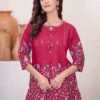 DIVA 137 Pink Pure Cotton Kantha work Elegant Kurti with Designer Work. Price 1749 - Delivery 4-6 Working Days. Shop now. | Bollywood Kurti, Creative Kurtis, Designer Kurti, Kurti, Party Wear Kurti, Selfie Kurti
