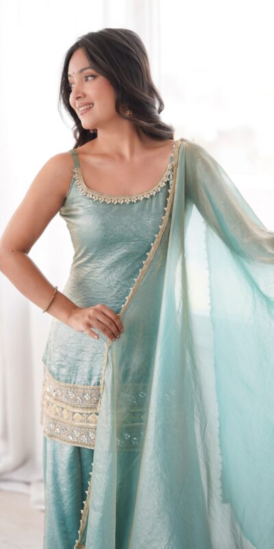 ZSR 3177 Sea Green in Doremon Crush Embroidery Work & Mirror Work Salwar Suit . Best Price ₹2099. Delivery 4-6 Working Days. Shop now. | Jump Suits, Straight Suits, Casual Suits, Creative suits, Designer Suits, Palazzo Suits, Party Wear Suits, Patiala Suits, Salwar suit