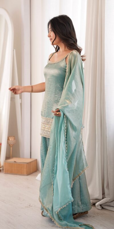 ZSR 3177 Sea Green in Doremon Crush Embroidery Work & Mirror Work Salwar Suit . Best Price ₹2099. Delivery 4-6 Working Days. Shop now. | Jump Suits, Straight Suits, Casual Suits, Creative suits, Designer Suits, Palazzo Suits, Party Wear Suits, Patiala Suits, Salwar suit