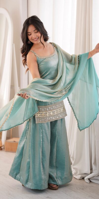 ZSR 3177 Sea Green in Doremon Crush Embroidery Work & Mirror Work Salwar Suit . Best Price ₹2099. Delivery 4-6 Working Days. Shop now. | Jump Suits, Straight Suits, Casual Suits, Creative suits, Designer Suits, Palazzo Suits, Party Wear Suits, Patiala Suits, Salwar suit